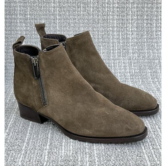 Aquatalia Shoes - AQUATALIA Fantina Waterproof Suede Ankle Boots Olive Green Women's Size 6 US